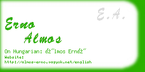 erno almos business card
